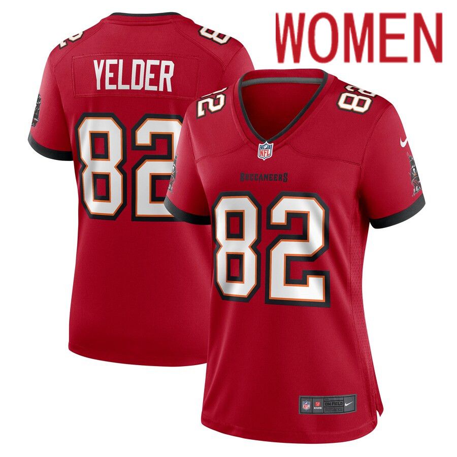 Women Tampa Bay Buccaneers #82 Deon Yelder Nike Red Game Player NFL Jersey->women nfl jersey->Women Jersey